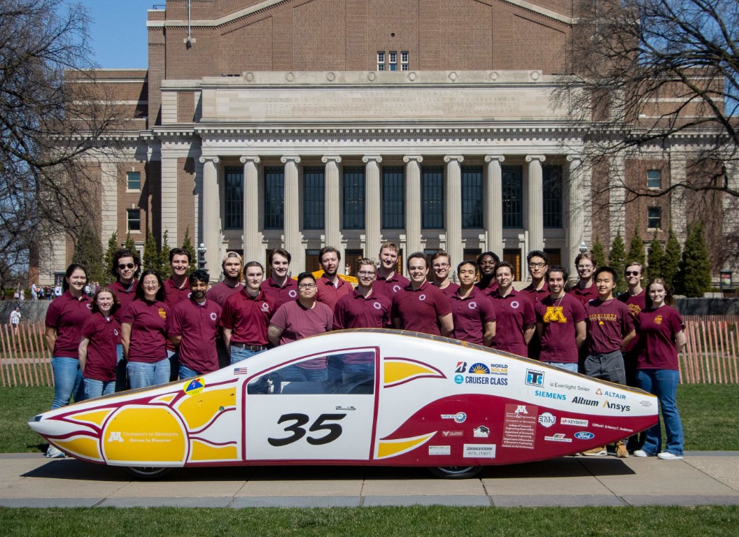 University of Minnesota Solar Vehicle Project Team Photo